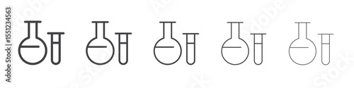 Laboratory test icon outline ilustration vector symbol