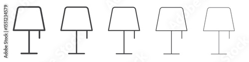 Lamp icon outline ilustration vector symbol