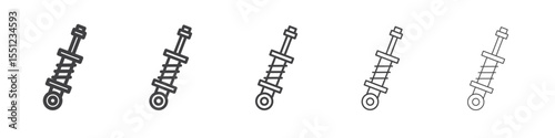 lance icon outline ilustration vector symbol