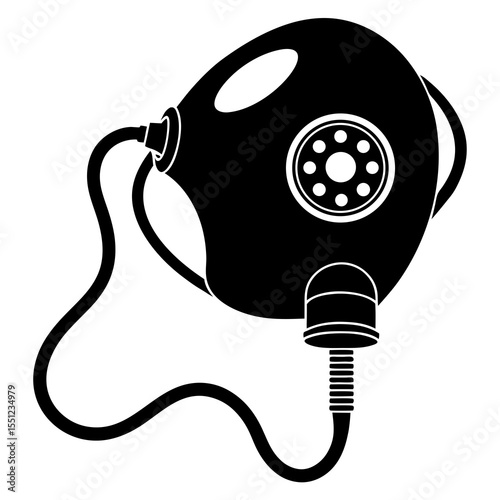 gas mask isolated on white