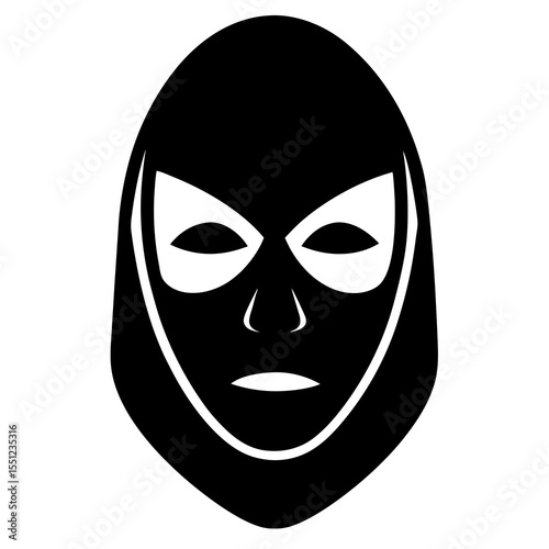 black and white mask
