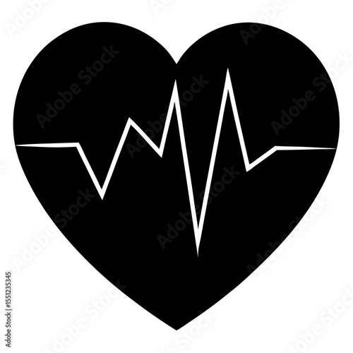 heart and heartbeat symbol