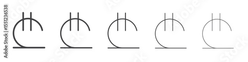 Lari icon outline ilustration vector symbol