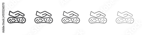 Latex mattress material icon outline ilustration vector symbol