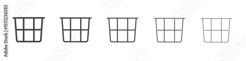Laundry basket icon outline ilustration vector symbol