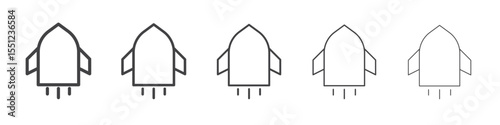 Launch icon outline ilustration vector symbol