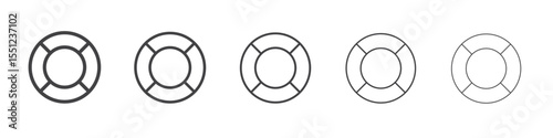 Lifebuoy icon outline ilustration vector symbol
