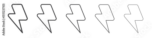 Lightening icon outline ilustration vector symbol