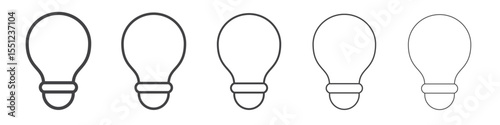 Light bulb icon outline ilustration vector symbol