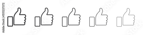 Like icon outline ilustration vector symbol