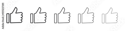 Like icon outline ilustration vector symbol