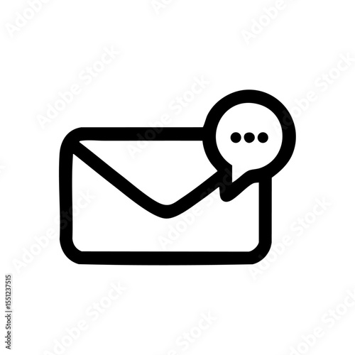 Clean envelope tray icon with message alert, symbolizing new email or inbox notification.

