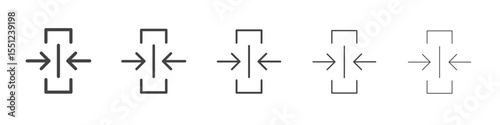 Link in icon outline ilustration vector symbol