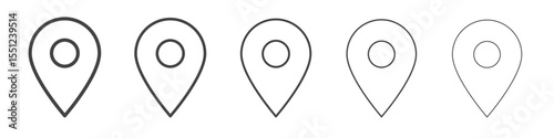 Location icon outline ilustration vector symbol