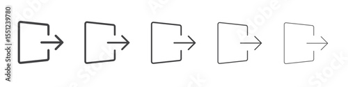 Logout icon outline ilustration vector symbol