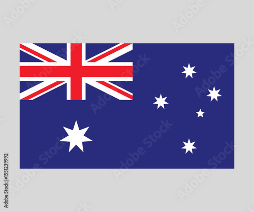 Australia National Flag – Editable Vector Illustration in High Quality