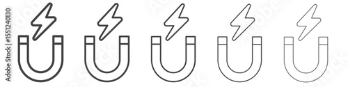 Magnet icon outline ilustration vector symbol
