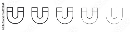 Magnet icon outline ilustration vector symbol