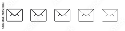 Mail icon outline ilustration vector symbol