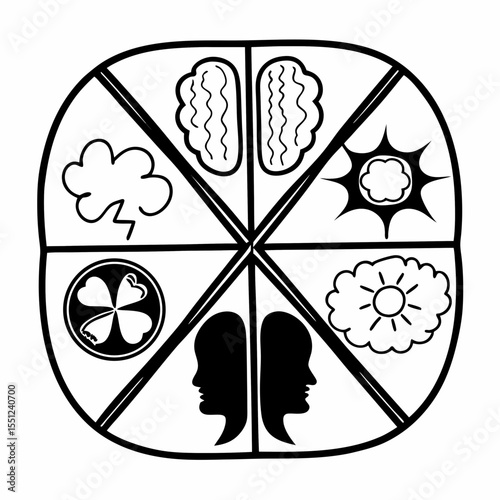 Brain Health Infographic Vector with Emotional Intelligence, Focus, and Stress Relief Tips