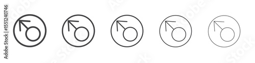 Male Symbol icon outline ilustration vector symbol