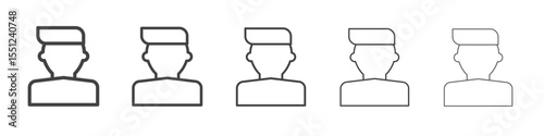 Male icon outline ilustration vector symbol