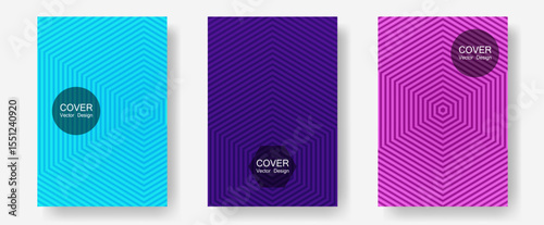 Cover page templates in purple blue violet