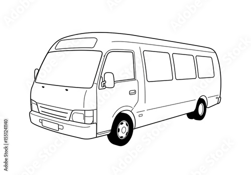 bus isolated on white background