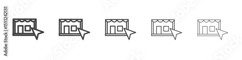 Marketplace icon outline ilustration vector symbol