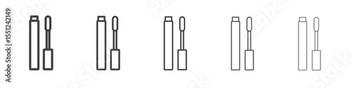 Mascara brush icon outline ilustration vector symbol