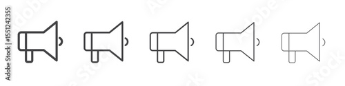 Megaphone icon outline ilustration vector symbol