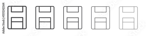 Memory card outline ilustration vector symbol