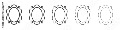 Mirror icon outline ilustration vector symbol