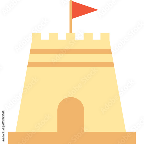 Flat Sand Castle