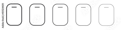 Mobile icon outline ilustration vector symbol