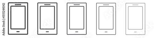 Mobile icon outline ilustration vector symbol