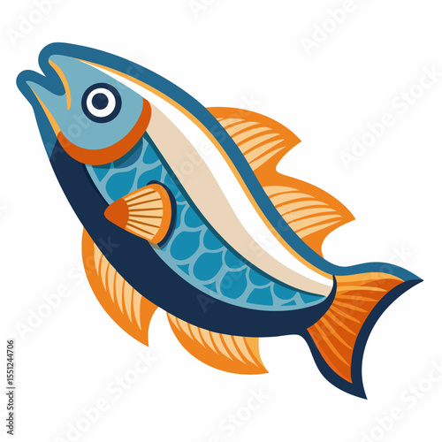 Simple Sole Fish Vector Illustration