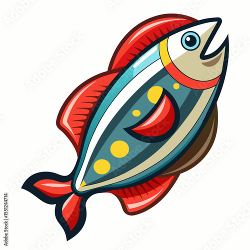 Flat Sole Fish Vector Graphic