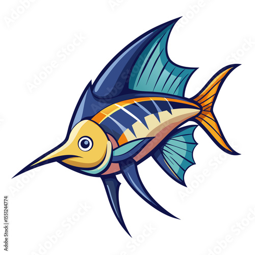 Minimalist Swordfish Illustration