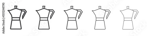 moka pot icon outline ilustration vector symbol