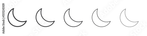 moon outline icon outline ilustration vector symbol