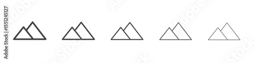 Mountains icon outline ilustration vector symbol