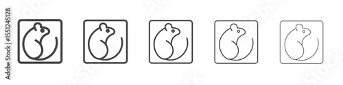 mouse animal icon outline ilustration vector symbol