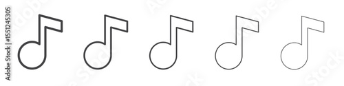 Music icon outline ilustration vector symbol