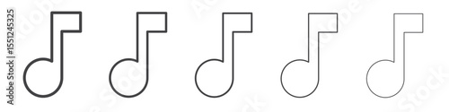 Music icon outline ilustration vector symbol