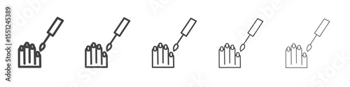 Nail care icon outline ilustration vector symbol
