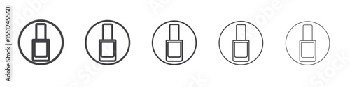 Nail Polish Icon outline ilustration vector symbol