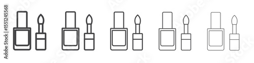 nails polish icon outline ilustration vector symbol