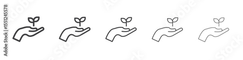 Natural resources icon outline ilustration vector symbol