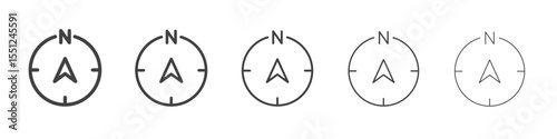 Navigator arrow icon outline ilustration vector symbol